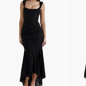 House of CB aces a Floral Ruched High-low corset dress